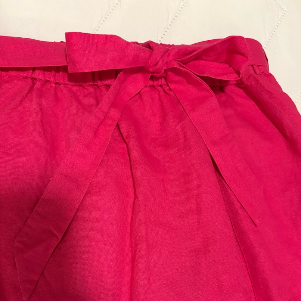 J. Crew Factory Pink A-Line Skirt Tie Front